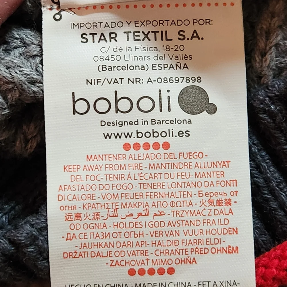 NWT Boboli Sweater Size 2 Colors cream grey red accents - Picture 9 of 15